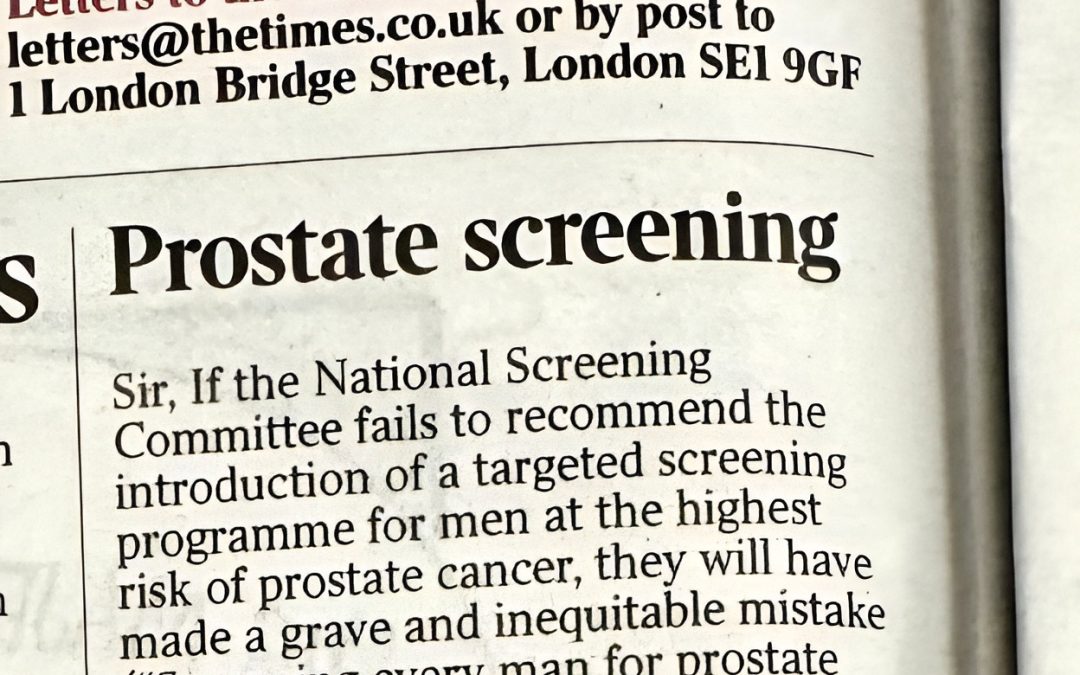 Professor Langley’s Response in The Times on Prostate Cancer Screening